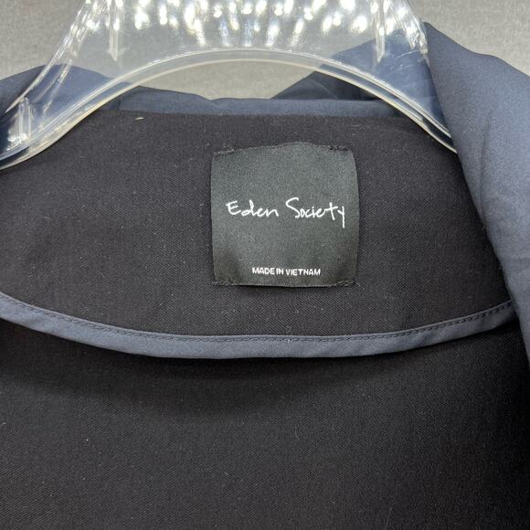 Eden Society Jacket Women's L Black Hooded Cargo Jacket Normcore Outdoors - Picture 11 of 12